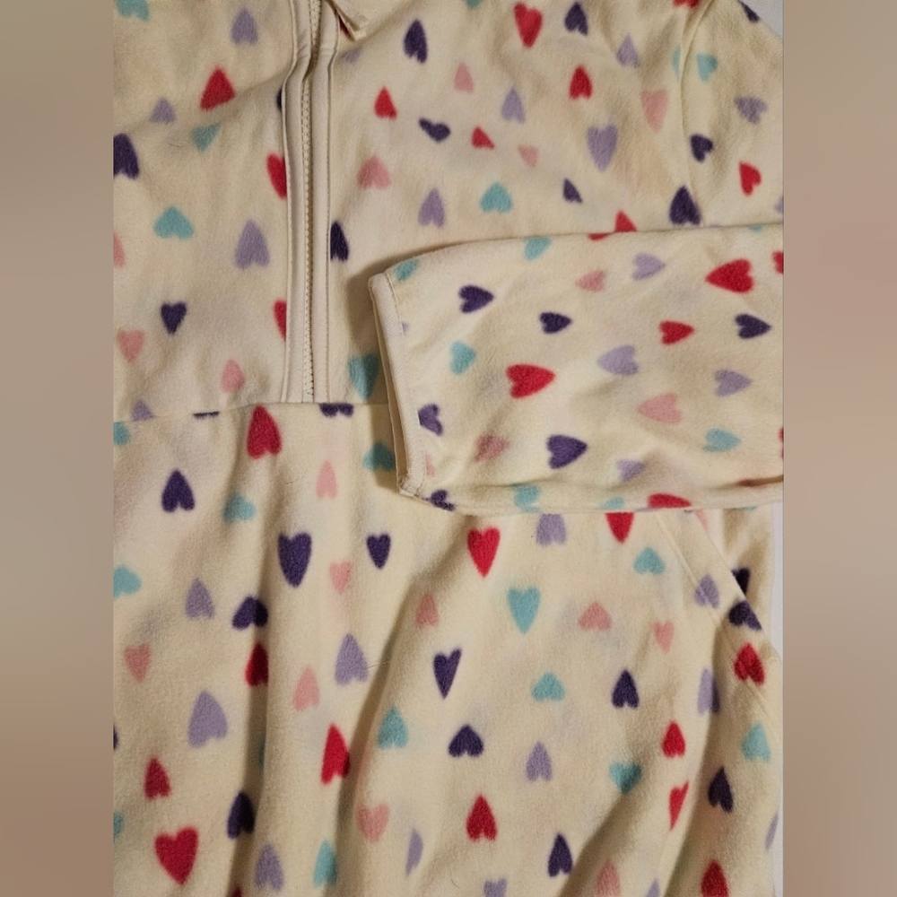 Heart Patterned Fleece Pullover - Picture 3 of 3